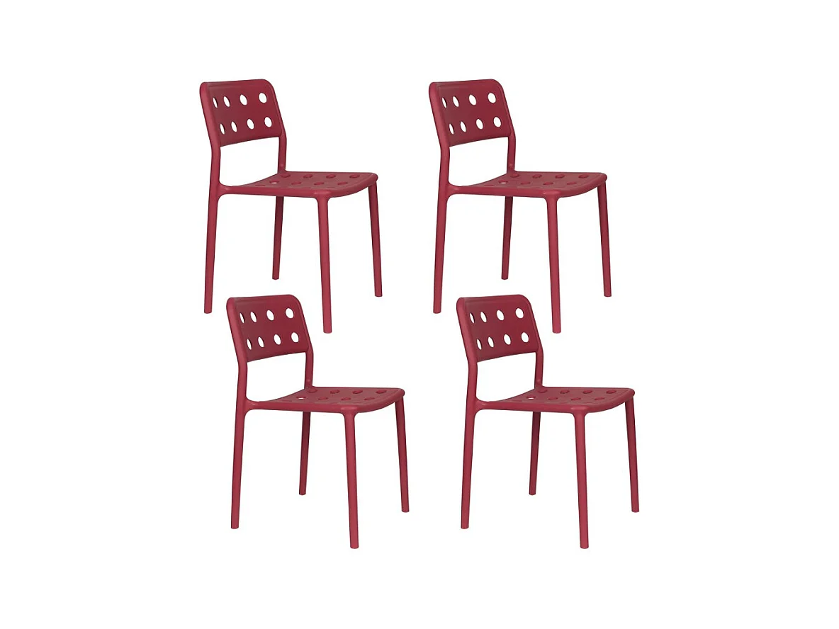 4 chaises empilables SERRA