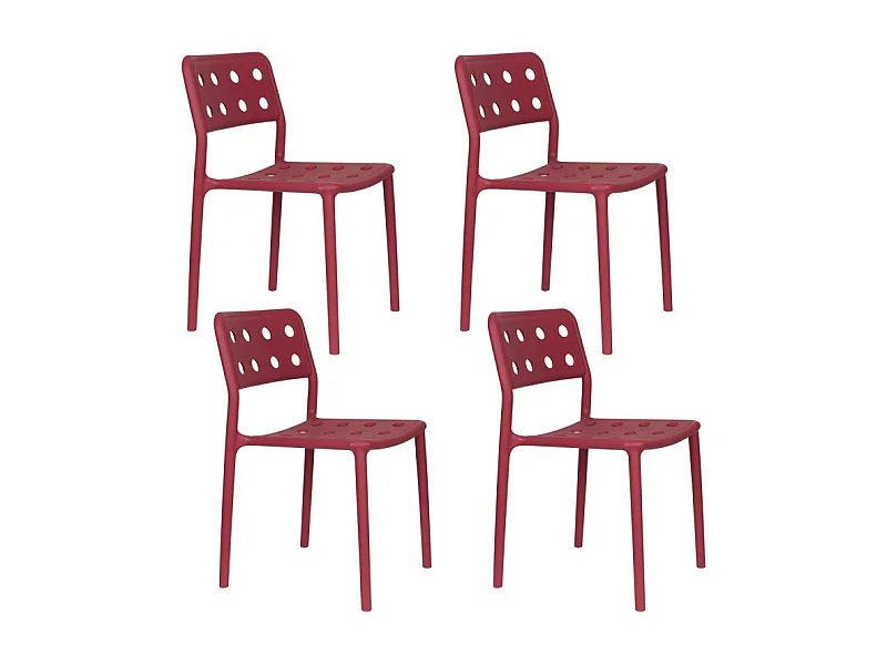 Lot de 4 chaises empilables SERRA