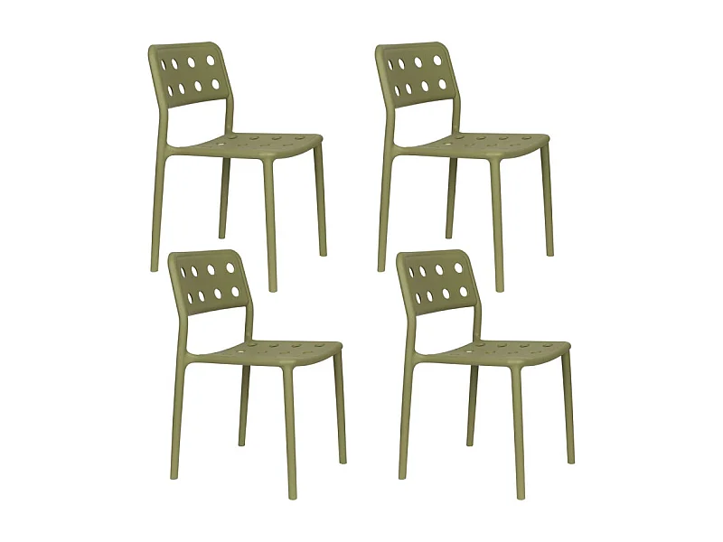 4 chaises empilables SERRA