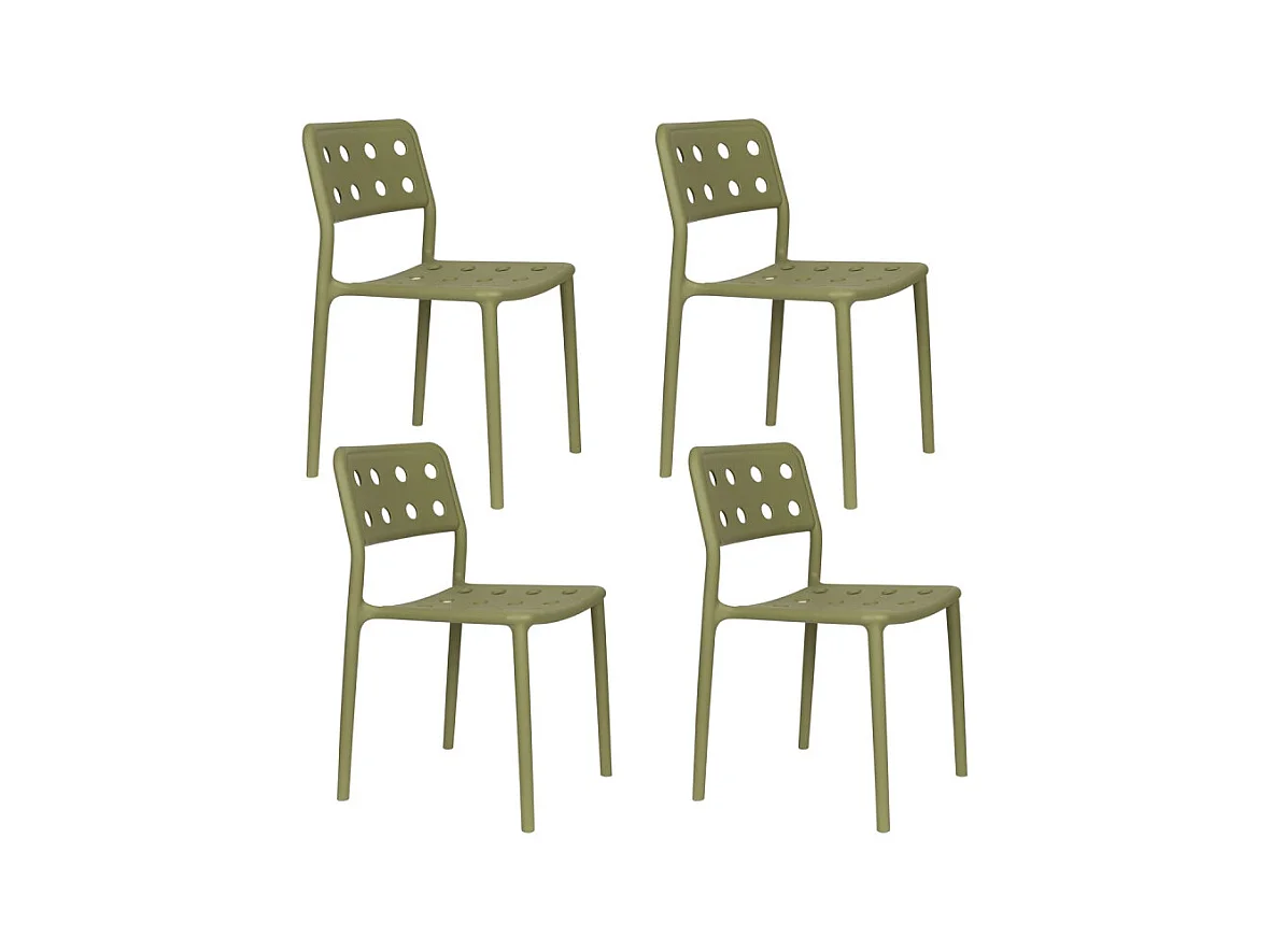 4 chaises empilables SERRA