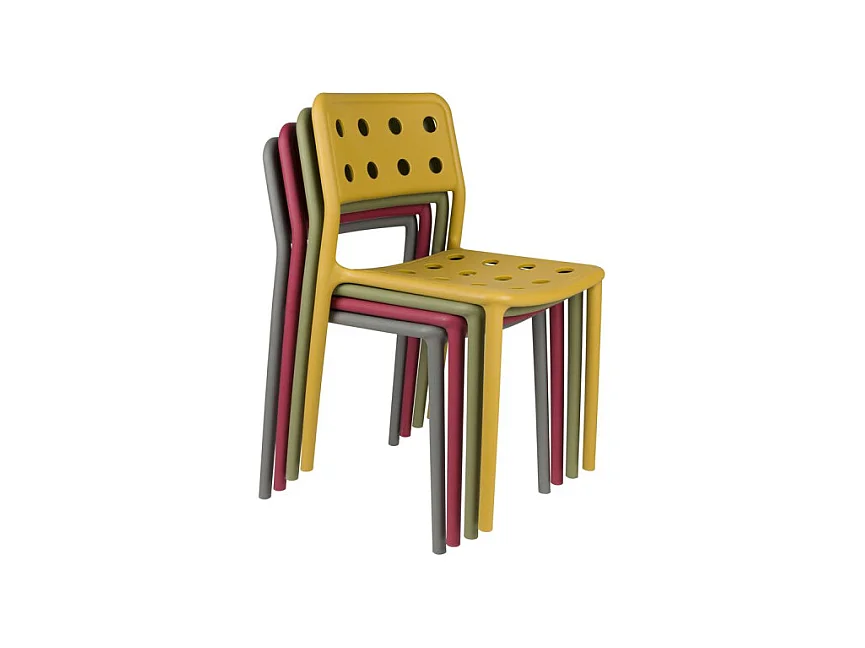 4 chaises empilables SERRA