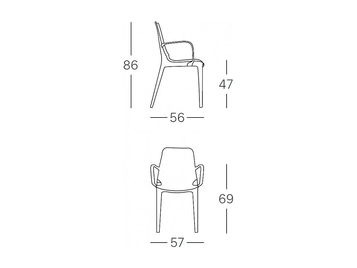 Fauteuil Ginevra pour intérieur ou extérieur - Scab