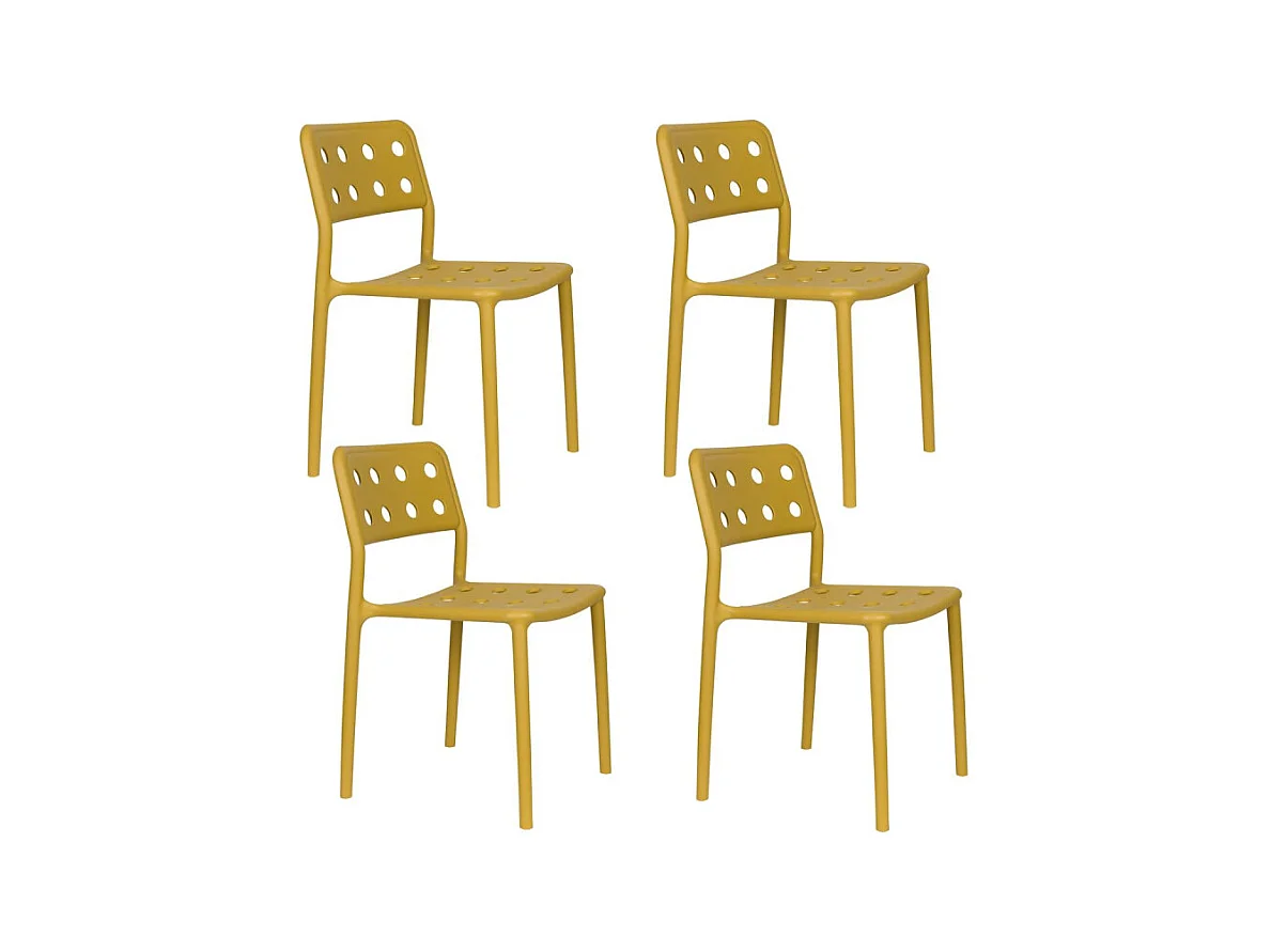 4 chaises empilables SERRA