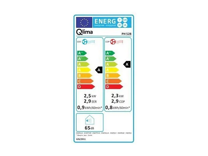 Climatiseur mobile réversible - QLIMA - PH528 - Air froid 2,5 kW - Air chaud 2,3 kW - Déshumidificateur - Wifi