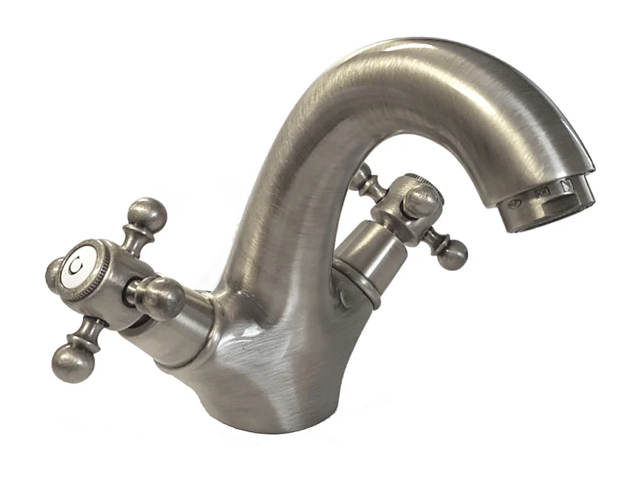 Mélangeur lavabo bec bas monotrou PAINI Tiffany Gris Acier