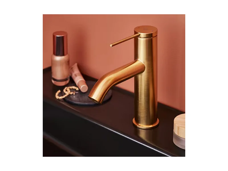 Mitigeur lavabo JACOB DELAFON Grands Boulevards sans vidage Laiton brossé