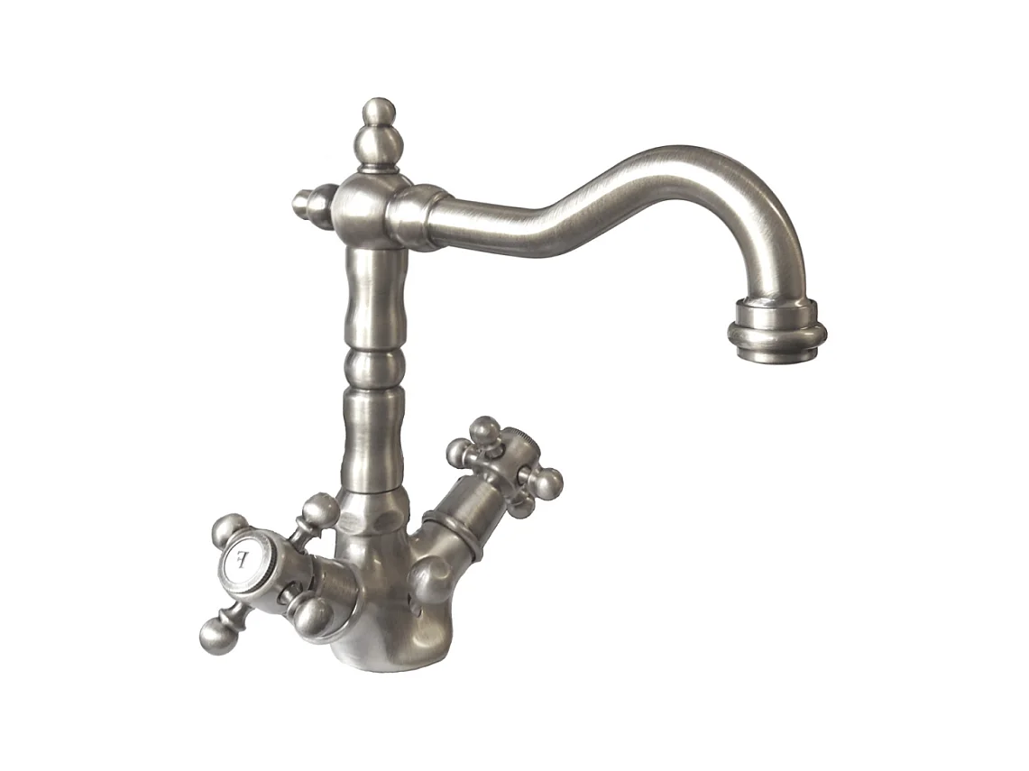 Mélangeur lavabo bec rétro PAINI Tiffany Gris Acier