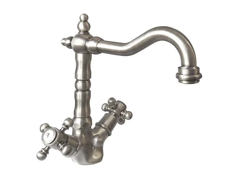 Mélangeur lavabo bec rétro PAINI Tiffany Gris Acier