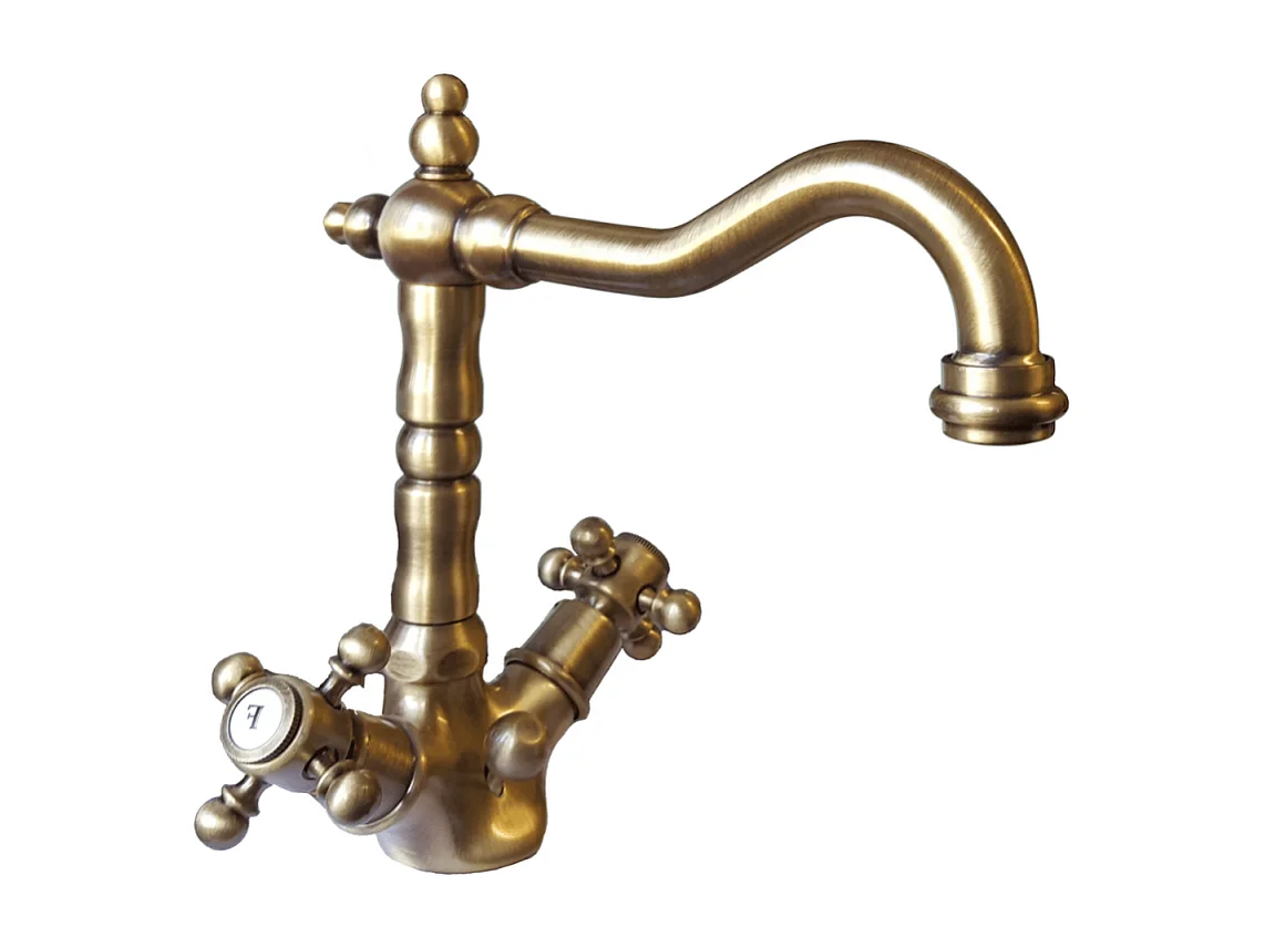 Mélangeur lavabo bec rétro PAINI Tiffany Vieux Bronze