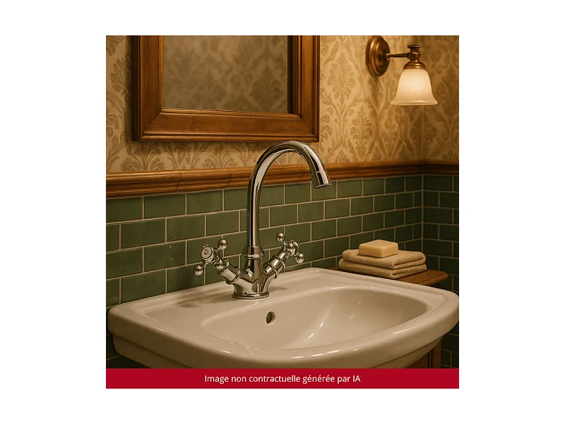 Mélangeur lavabo bec bas mobile PAINI Tiffany Chromé