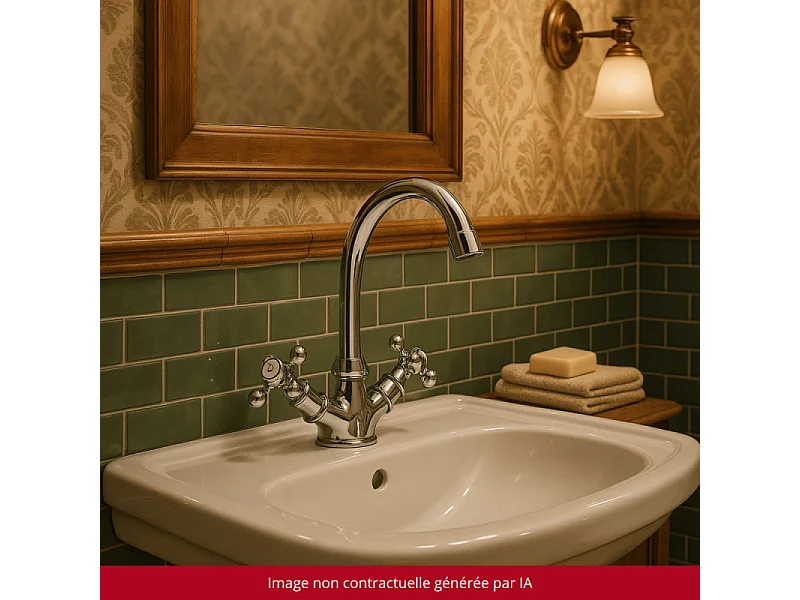 Mélangeur lavabo bec bas mobile PAINI Tiffany Chromé