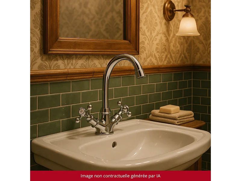 Mélangeur lavabo bec bas mobile PAINI Tiffany Chromé