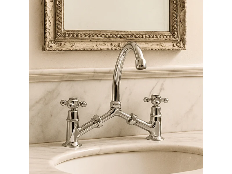 Mélangeur à pont PAINI Tiffany Chromé lavabo ou cuisine