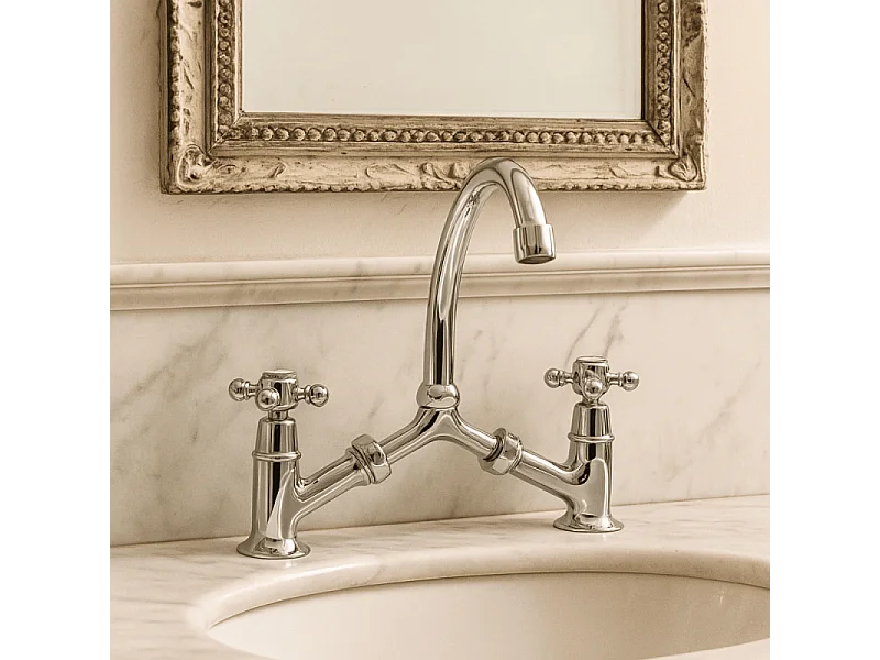 Mélangeur à pont PAINI Tiffany Chromé lavabo ou cuisine