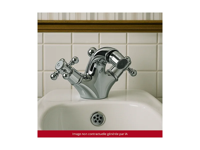 Mélangeur bidet monotrou PAINI Tiffany Chromé