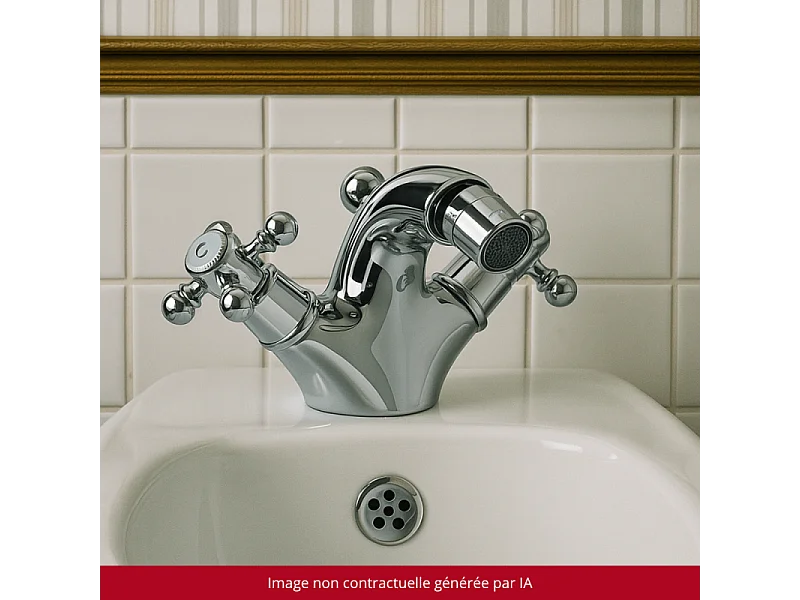 Mélangeur bidet monotrou PAINI Tiffany Chromé