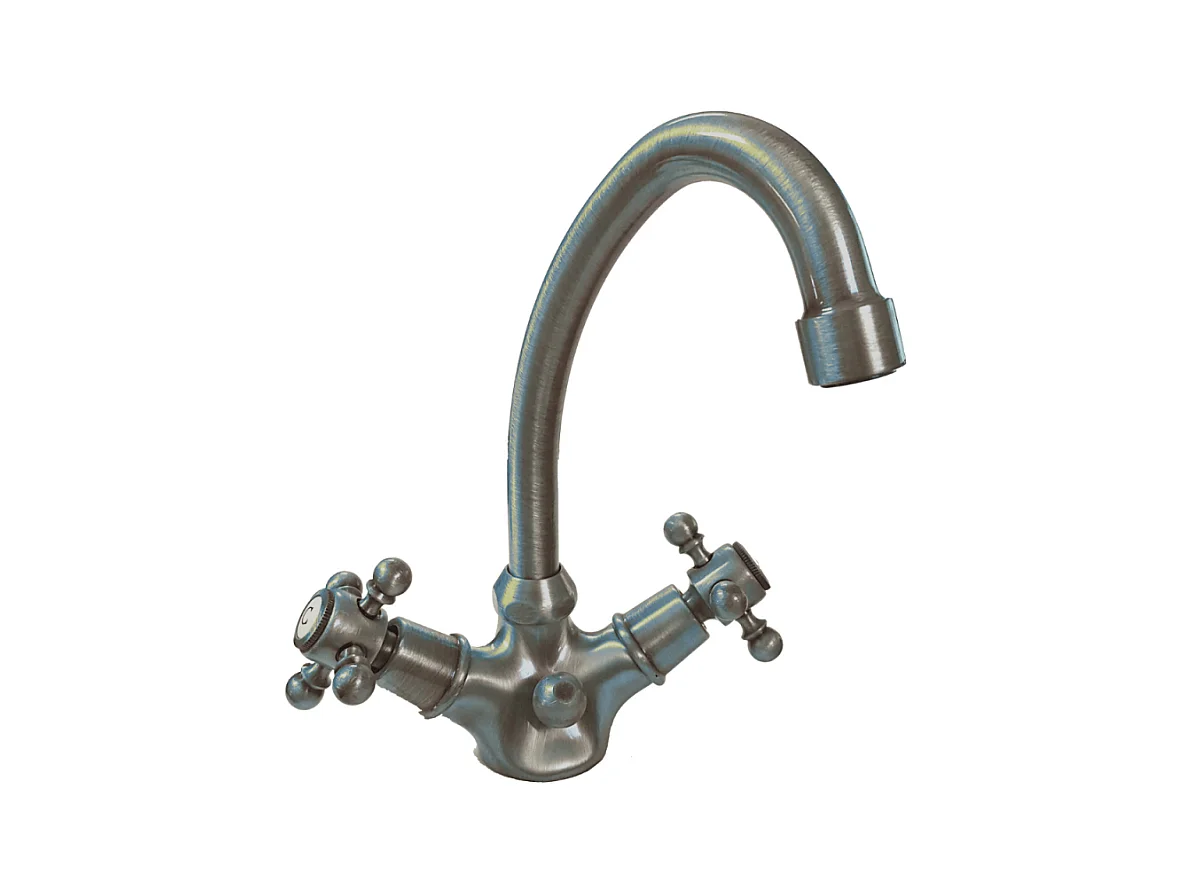 Mélangeur lavabo bec bas mobile PAINI Tiffany Gris Acier