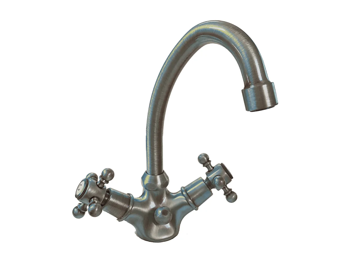 Mélangeur lavabo bec bas mobile PAINI Tiffany Gris Acier