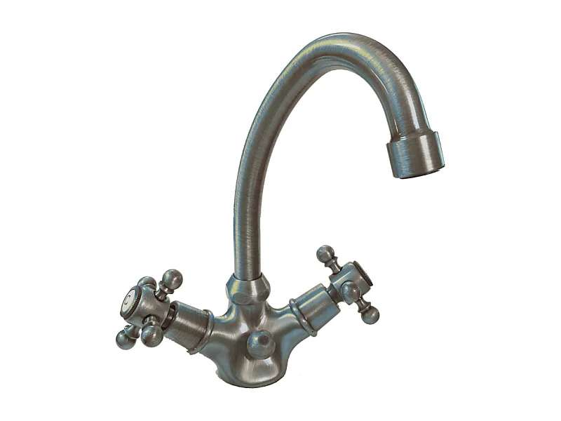 Mélangeur lavabo bec bas mobile PAINI Tiffany Gris Acier