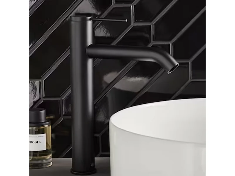 Mitigeur lavabo bec haut JACOB DELAFON Grands Boulevards sans vidage Noir mat