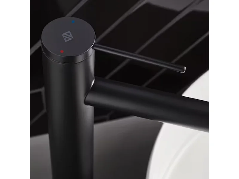 Mitigeur lavabo bec haut JACOB DELAFON Grands Boulevards sans vidage Noir mat