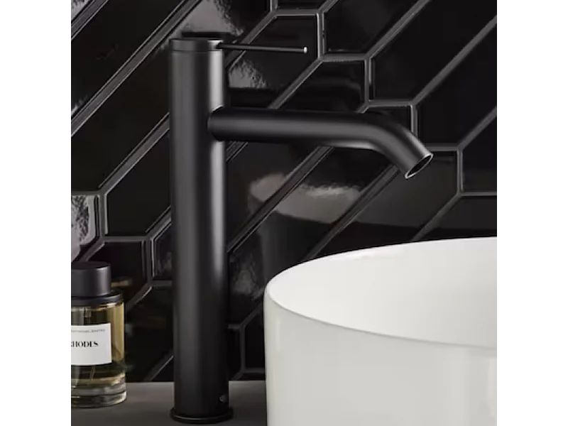 Mitigeur lavabo bec haut JACOB DELAFON Grands Boulevards sans vidage Noir mat