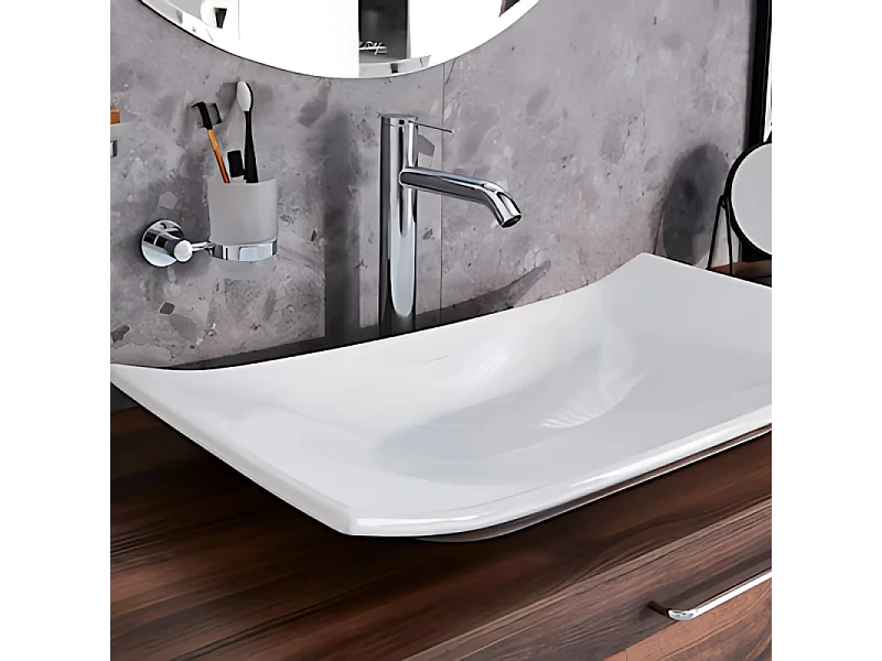 Mitigeur lavabo bec haut JACOB DELAFON Grands Boulevards sans vidage Chromé