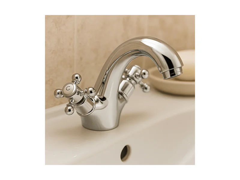 Mélangeur lavabo bec bas monotrou PAINI Tiffany Chromé