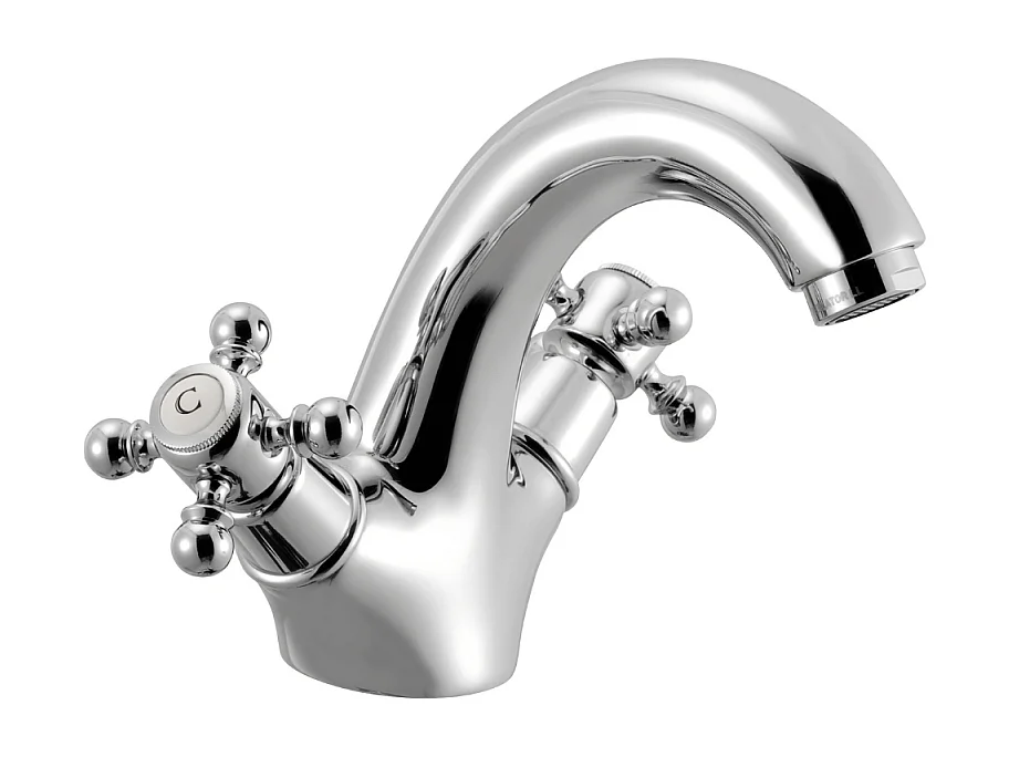 Mélangeur lavabo bec bas monotrou PAINI Tiffany Chromé