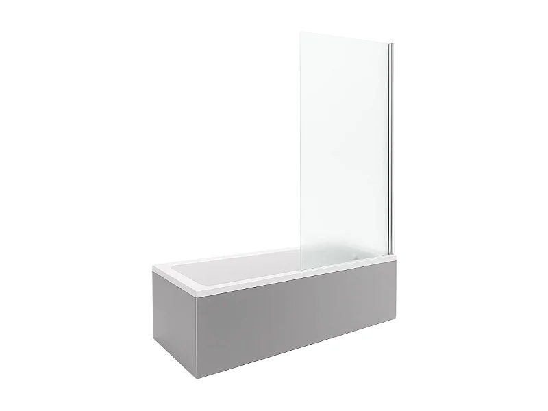 Baignoire droite DURAVIT No.1 1800x800mm + Pare bain droit AURYS Mist 1 chromé