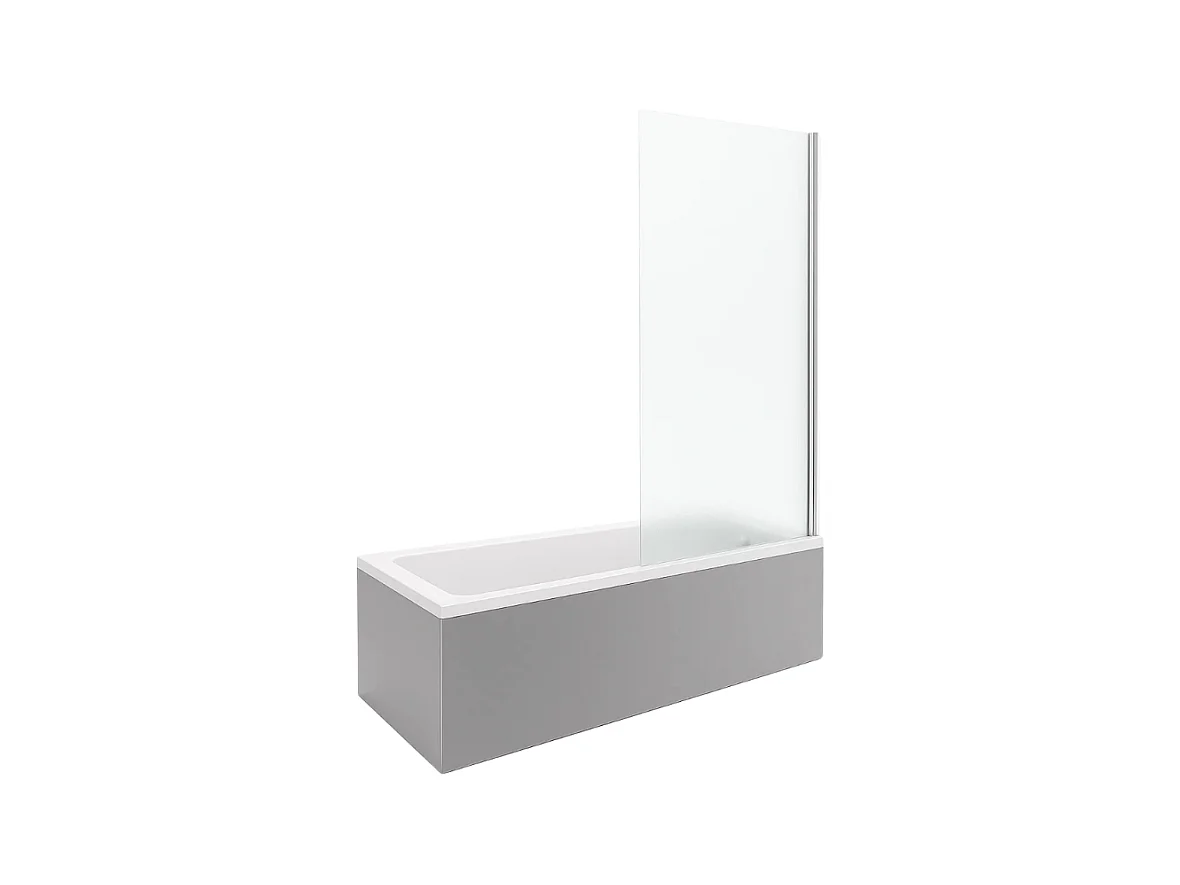 Baignoire droite DURAVIT No.1 1800x800mm + Pare bain droit AURYS Mist 1 chromé