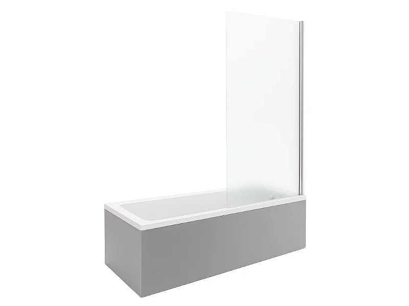 Baignoire droite DURAVIT No.1 180 x 85 cm + Pare bain droit AURYS Mist 1 chromé