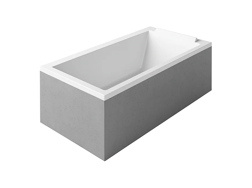 Baignoire droite DURAVIT Starck 1700x700mm + Pare Bain gauche AURYS Mist 1 chromé