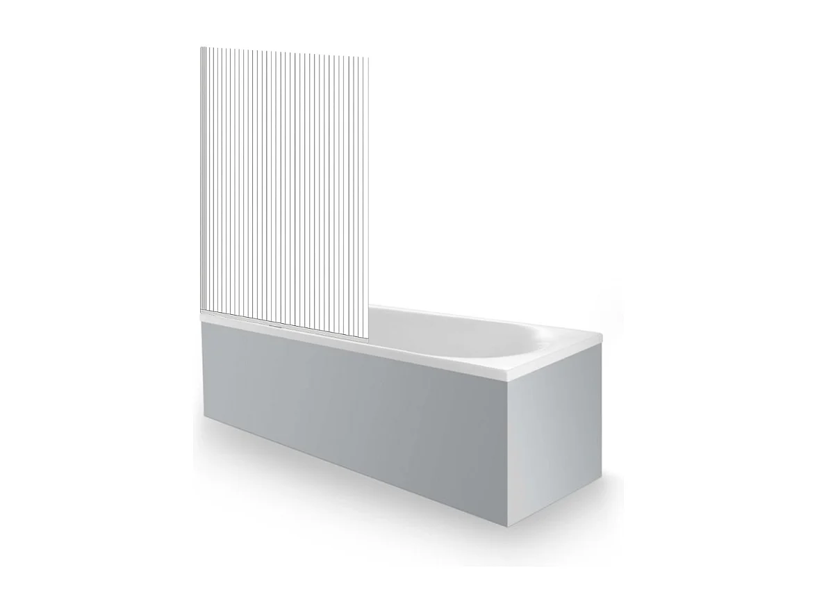 Baignoire droite DURAVIT D-Neo 160 x70 cm+ Pare bain gauche AURYS Raywall chromé