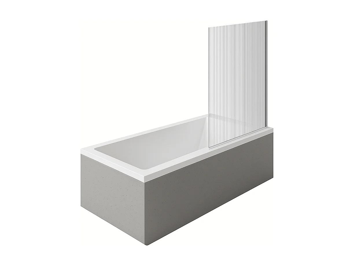 Baignoire droite DURAVIT Starck 1700x700mm + Pare bain droit AURYS Raywall chromé