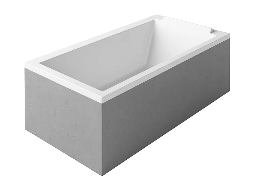 Baignoire droite DURAVIT Starck 1700x750mm + Pare bain droit AURYS Raywall chromé