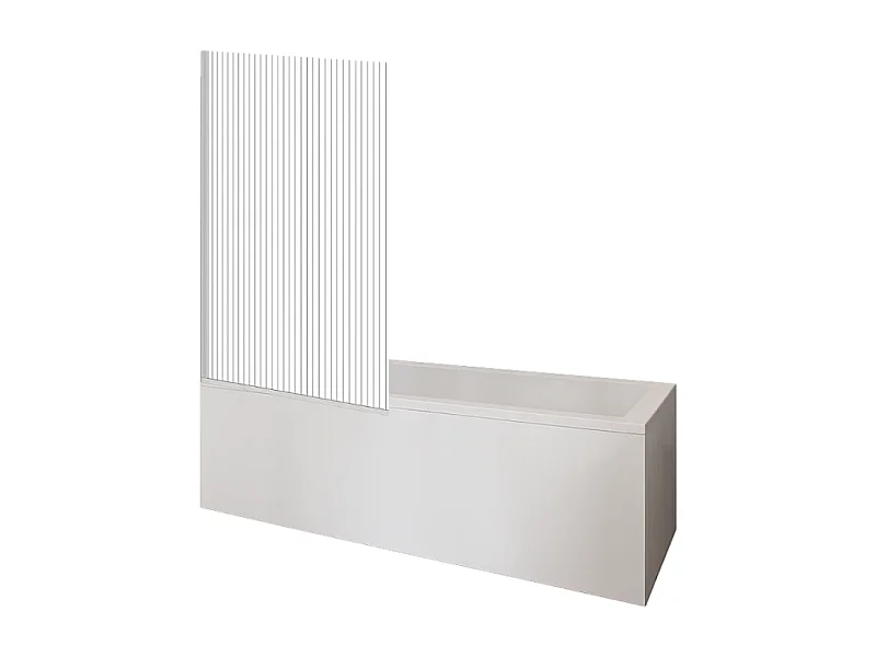 Baignoire droite DURAVIT D-Code 1700x700mm + Pare bain gauche AURYS Raywall chromé