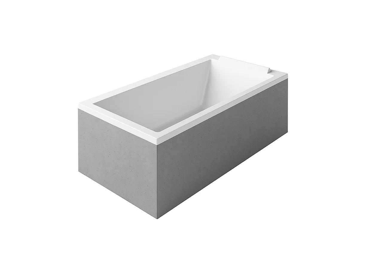Baignoire droite DURAVIT Starck 170 x75 cm + Pare Bain gauche AURYS Mist 1 chromé
