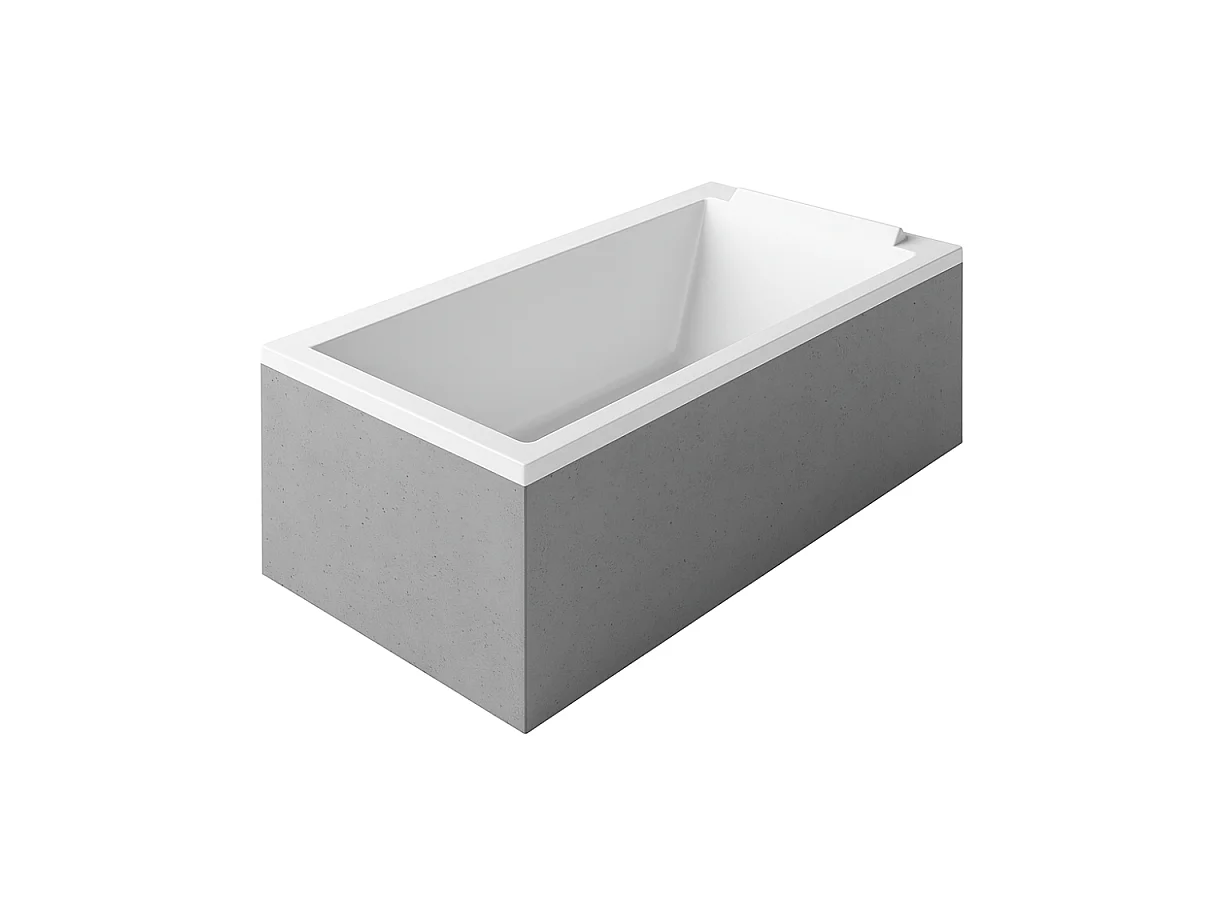 Baignoire droite DURAVIT Starck 170 x75 cm + Pare Bain gauche AURYS Mist 1 chromé