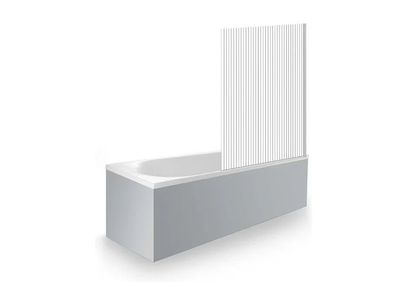 Baignoire droite DURAVIT D-Neo 1600x700mm + Pare bain droit AURYS Raywall chromé