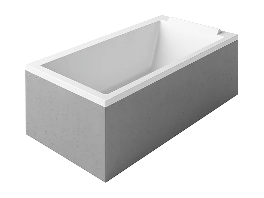 Baignoire droite DURAVIT Starck 160 x70 cm + Pare Bain gauche AURYS Mist 1 chromé