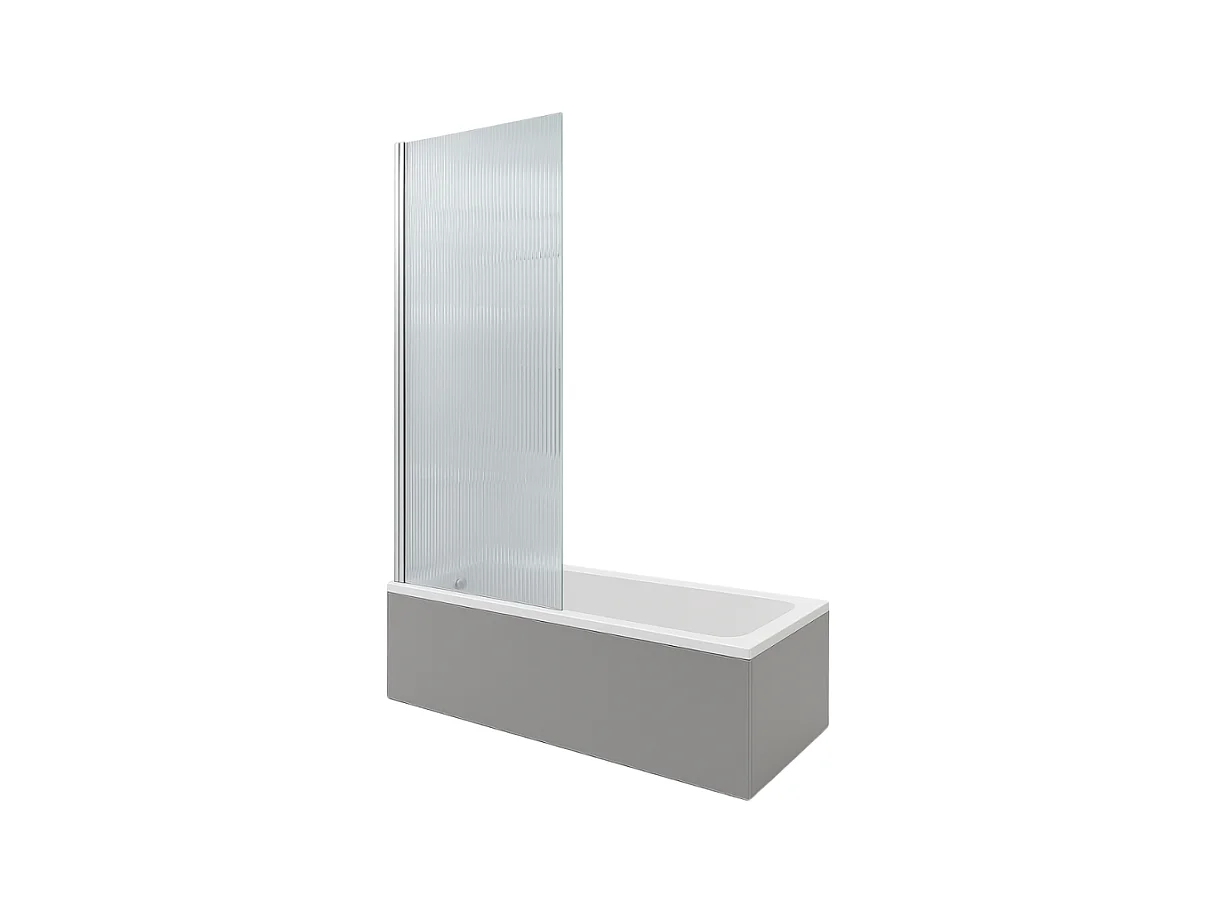 Baignoire droite DURAVIT No.1 1800x800mm + Pare bain gauche AURYS Raywall chromé