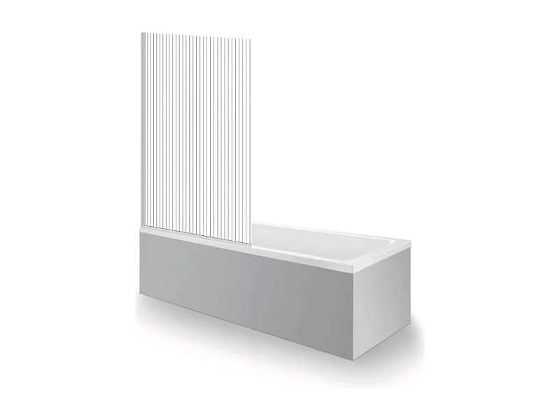 Baignoire droite DURAVIT No.1 180 x 85 cm + Pare bain gauche AURYS Raywall chromé