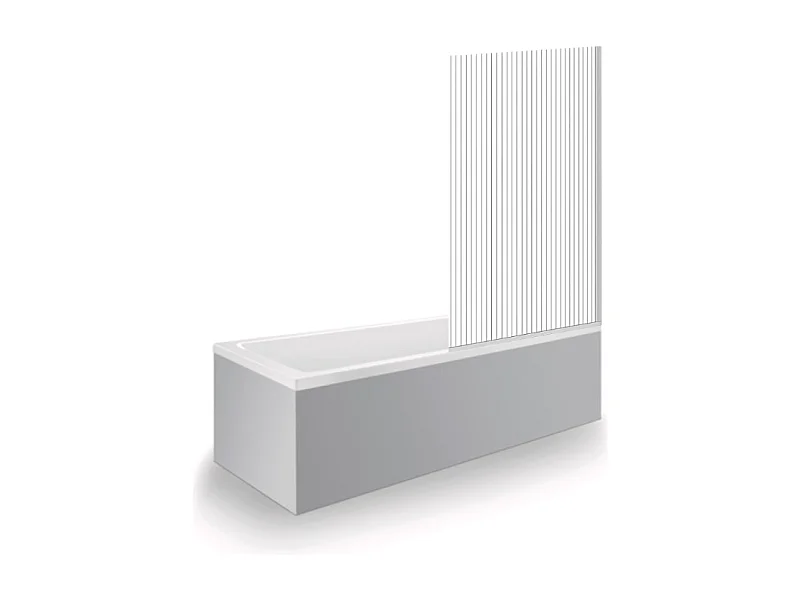 Baignoire droite DURAVIT No.1 1800x800mm + Pare bain droit AURYS Raywall chromé