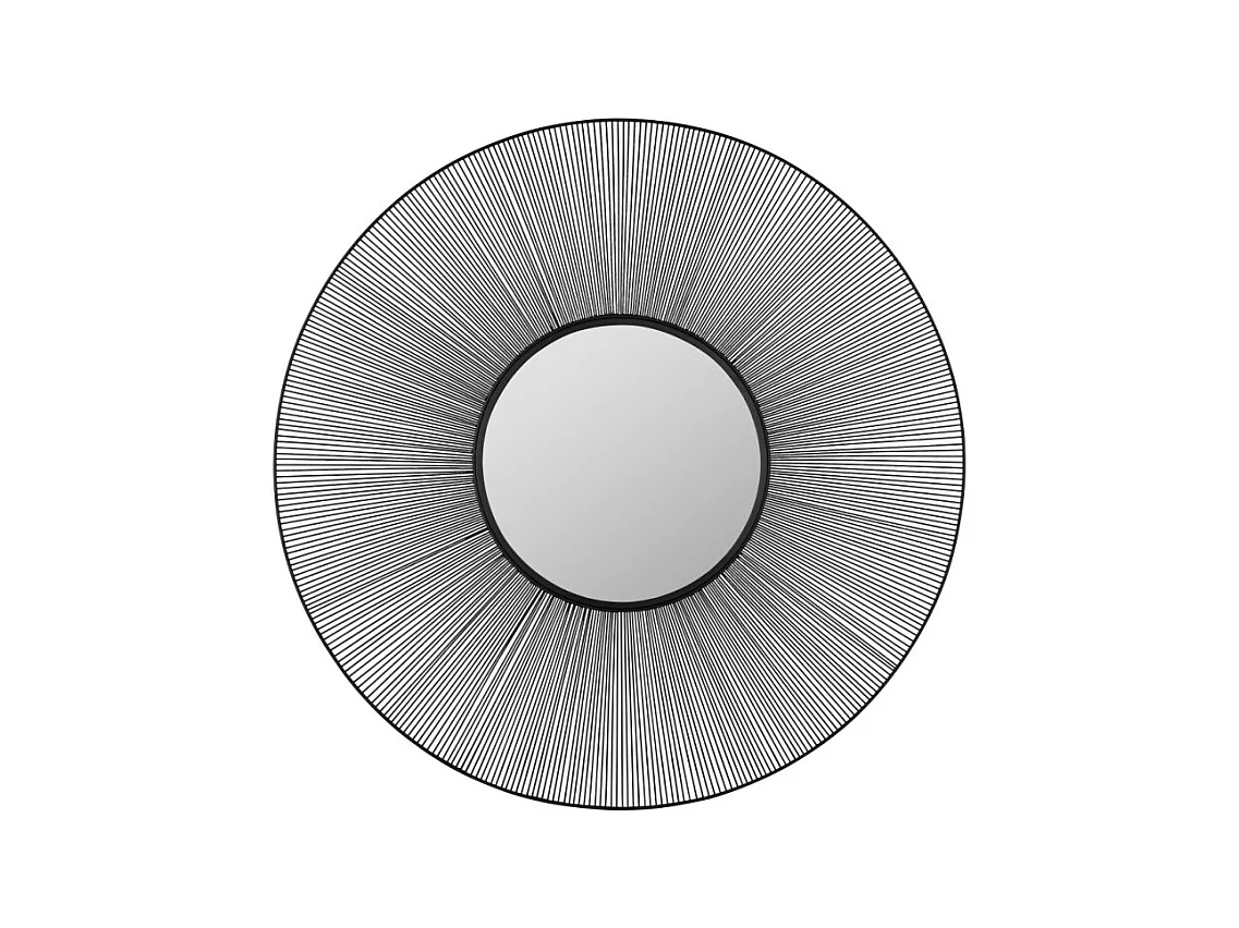 Miroir cadre en métal rond Manika