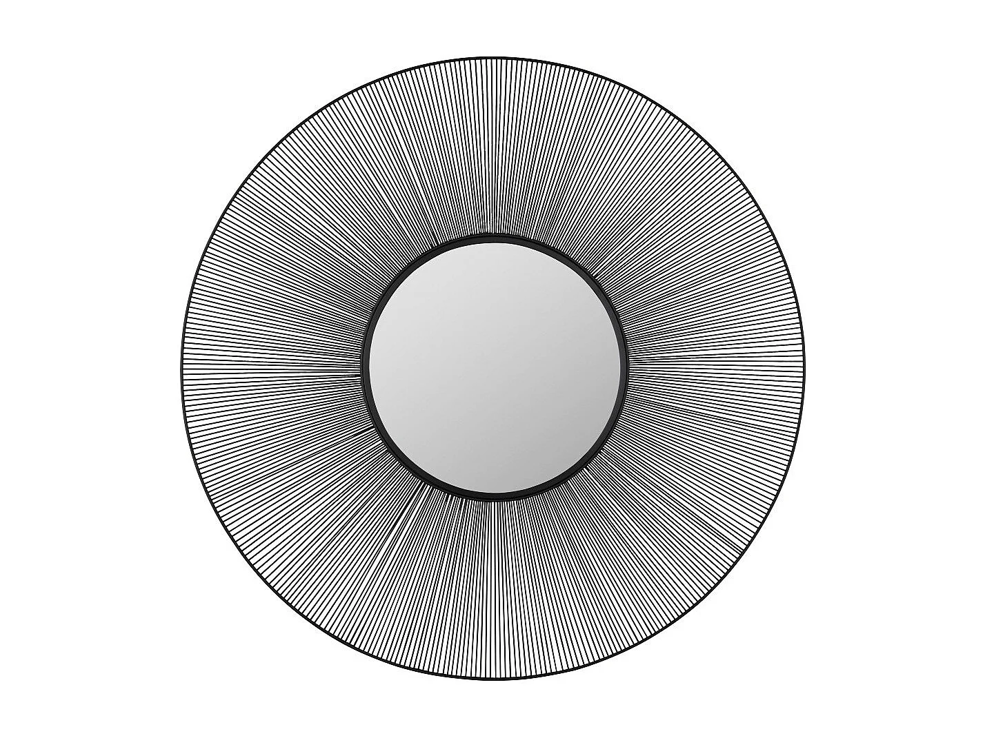 Miroir cadre en métal rond Manika