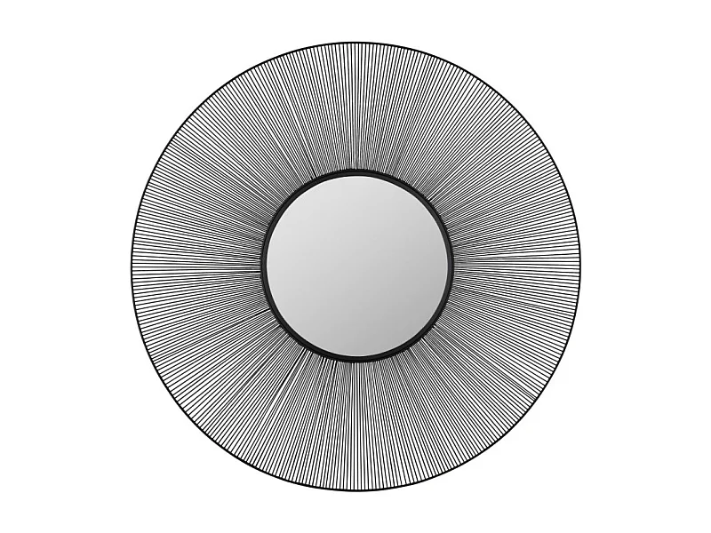 Miroir cadre en métal rond Manika