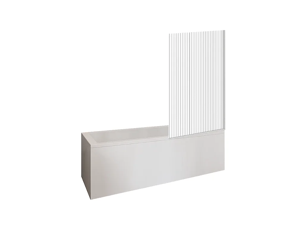 Baignoire droite DURAVIT D-Code 1700x700mm + Pare bain droit AURYS Raywall chromé