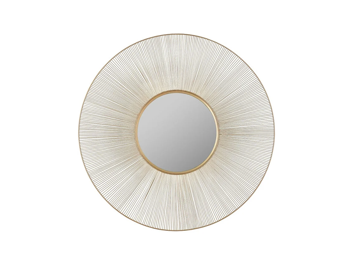 Miroir cadre en métal rond Manika