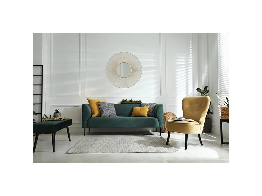 Miroir cadre en métal rond Manika